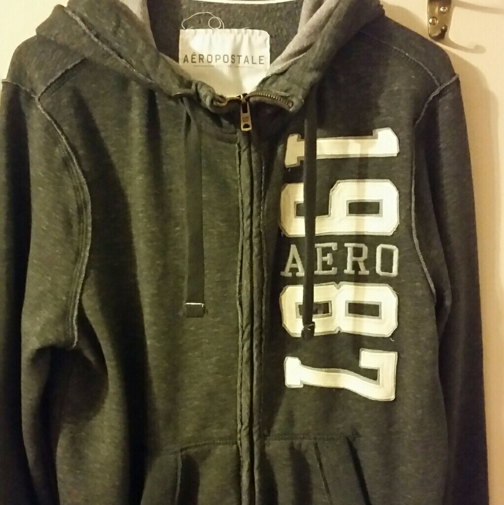 Aeropostale sweat jacket with hood